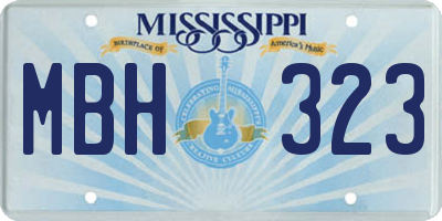 MS license plate MBH323