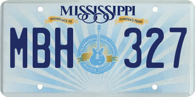 MS license plate MBH327