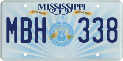 MS license plate MBH338