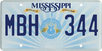 MS license plate MBH344