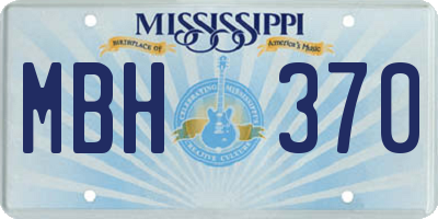 MS license plate MBH370