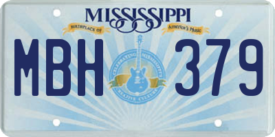 MS license plate MBH379