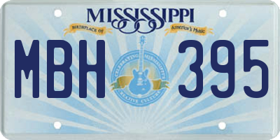 MS license plate MBH395