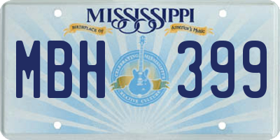 MS license plate MBH399
