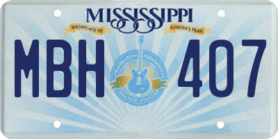 MS license plate MBH407