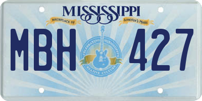 MS license plate MBH427