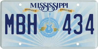 MS license plate MBH434