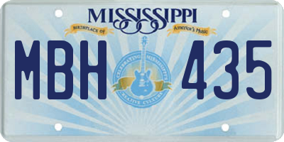 MS license plate MBH435