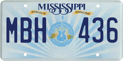 MS license plate MBH436