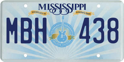 MS license plate MBH438