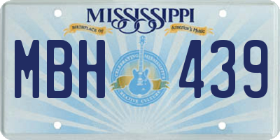 MS license plate MBH439