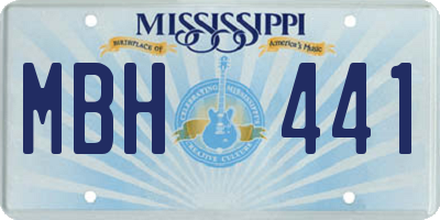 MS license plate MBH441