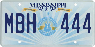 MS license plate MBH444