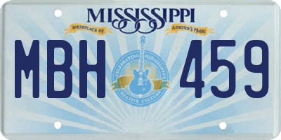 MS license plate MBH459