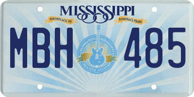 MS license plate MBH485
