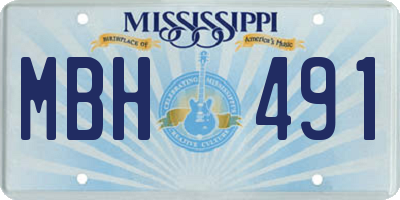 MS license plate MBH491