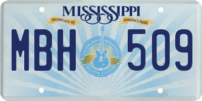 MS license plate MBH509