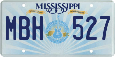 MS license plate MBH527