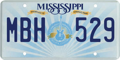 MS license plate MBH529