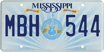 MS license plate MBH544