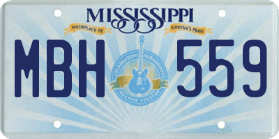 MS license plate MBH559