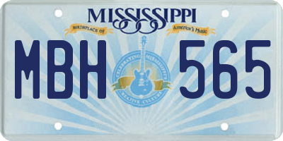 MS license plate MBH565