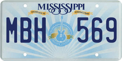 MS license plate MBH569