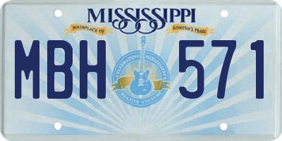 MS license plate MBH571