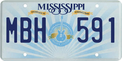 MS license plate MBH591