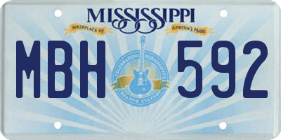 MS license plate MBH592