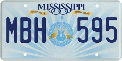 MS license plate MBH595