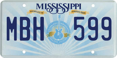MS license plate MBH599