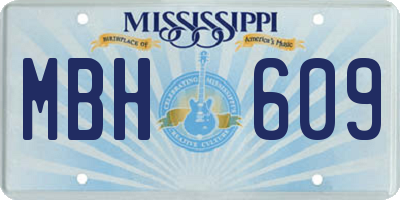 MS license plate MBH609