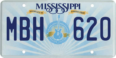 MS license plate MBH620
