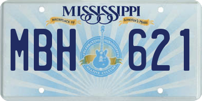 MS license plate MBH621