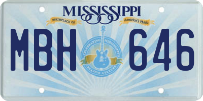 MS license plate MBH646