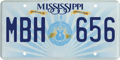 MS license plate MBH656