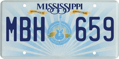 MS license plate MBH659