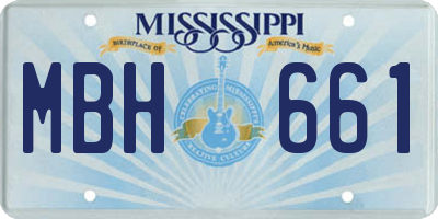 MS license plate MBH661