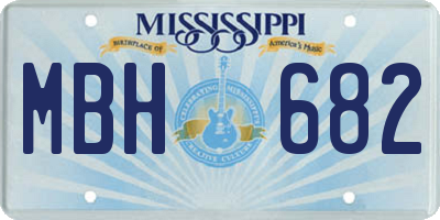 MS license plate MBH682
