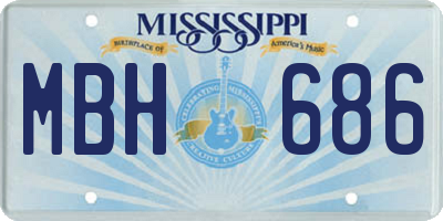 MS license plate MBH686