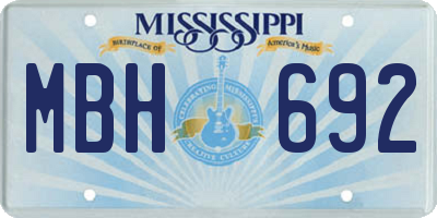 MS license plate MBH692