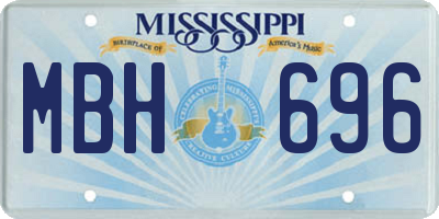 MS license plate MBH696