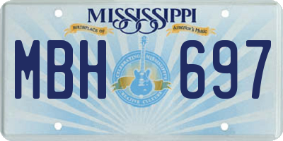 MS license plate MBH697