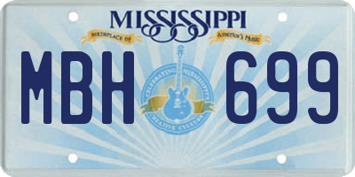 MS license plate MBH699