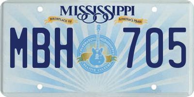 MS license plate MBH705