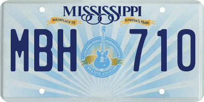 MS license plate MBH710