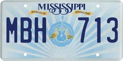 MS license plate MBH713