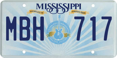 MS license plate MBH717