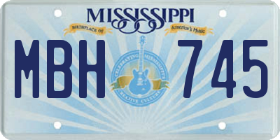 MS license plate MBH745